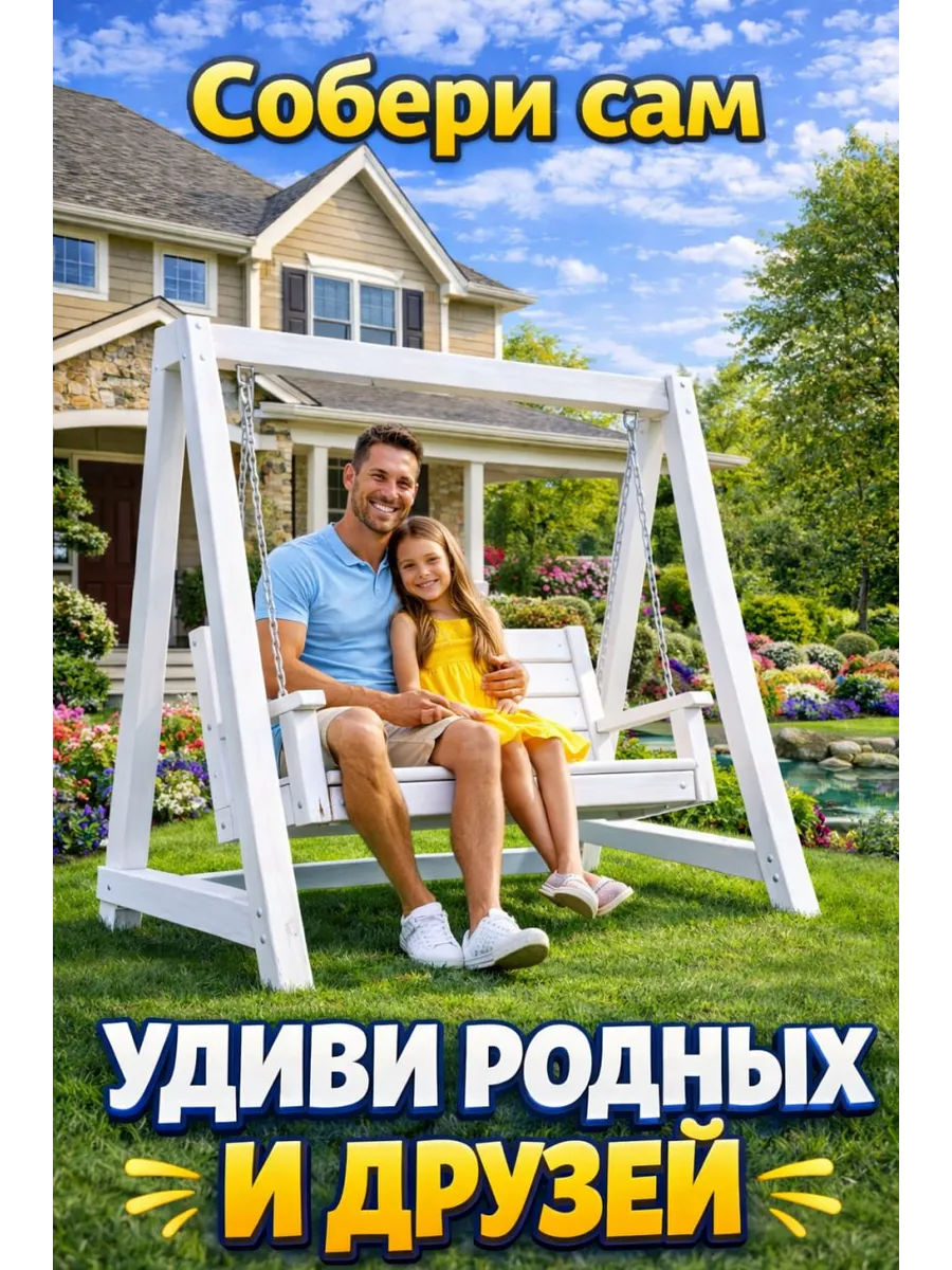 Чертежи садовых качелей для самостоятельной сборки