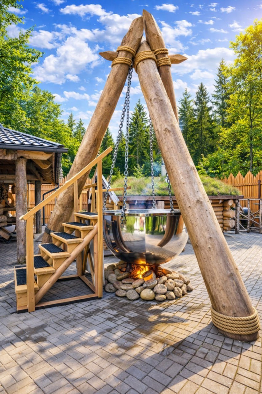 Чертеж банного чана из нержавейки, 170 см (с раскроем под ЧПУ)