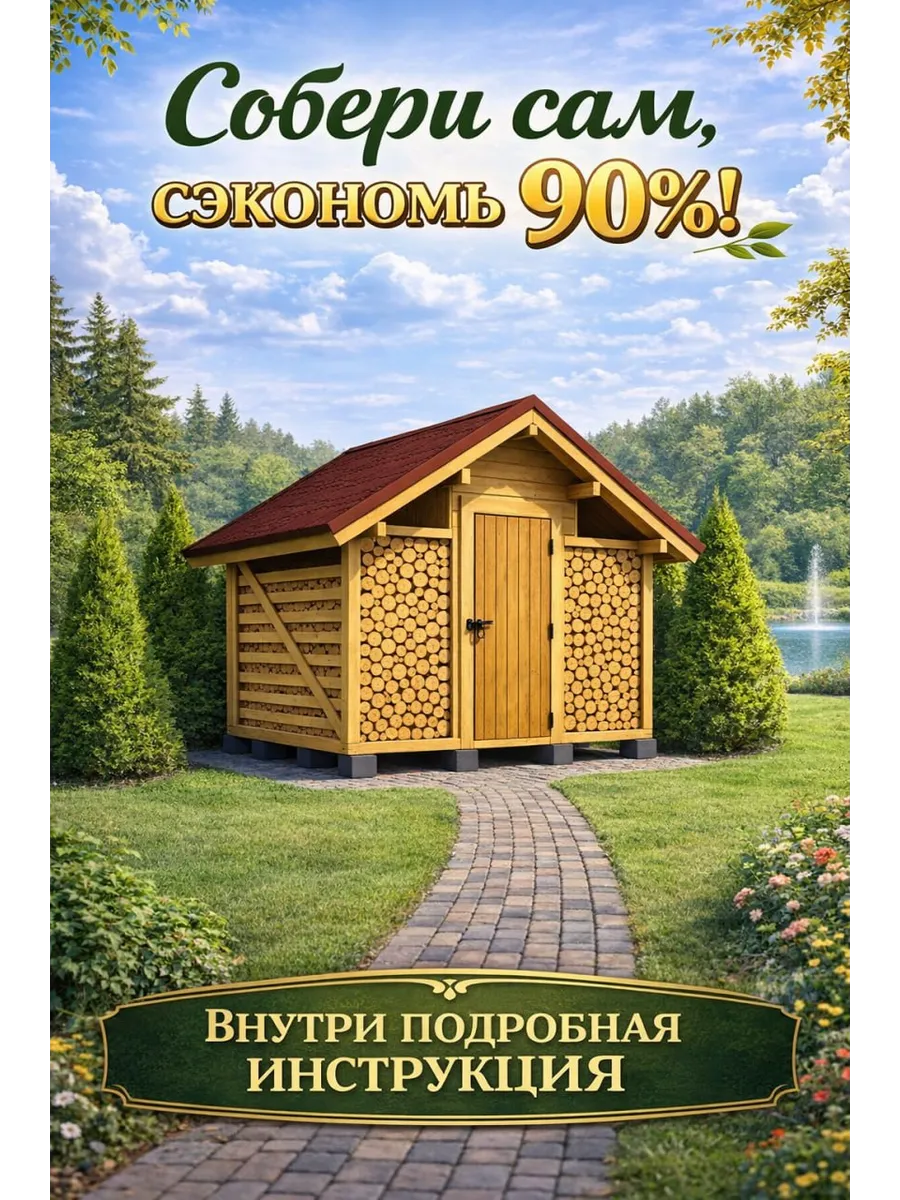 Проект Дровник с Хозблоком