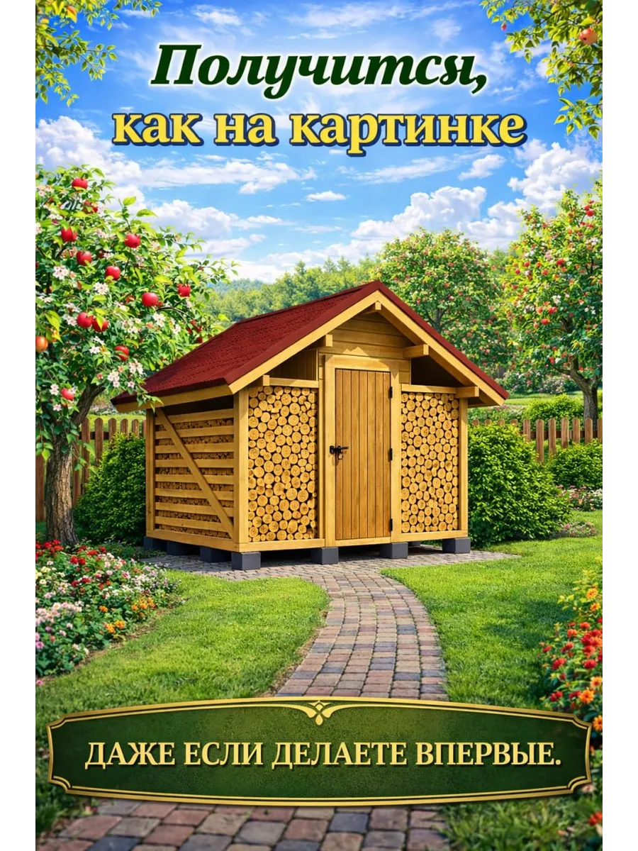 Проект Дровник с Хозблоком