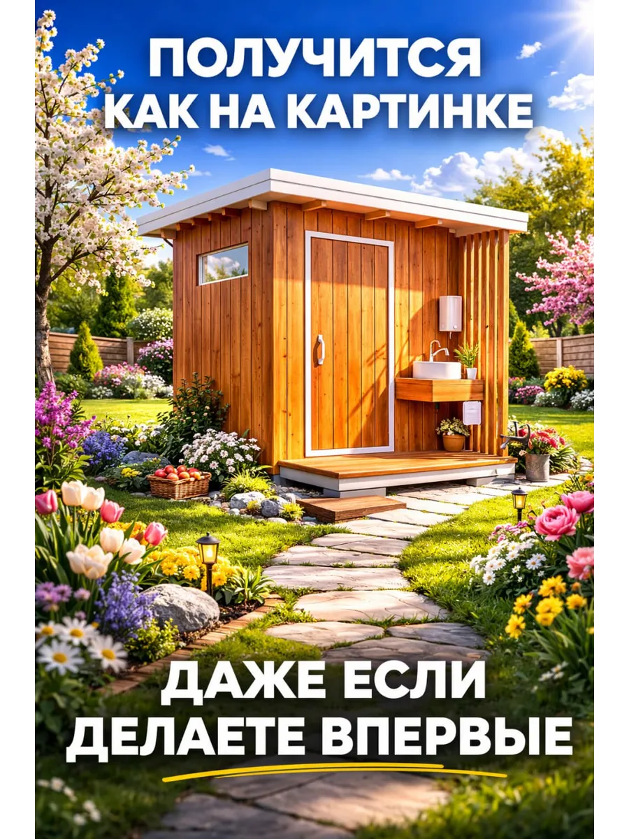 Проект дачного туалета с умывальником