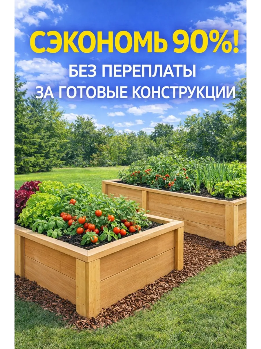 Чертежи грядок и кашпо / набор для дачи 4 проекта