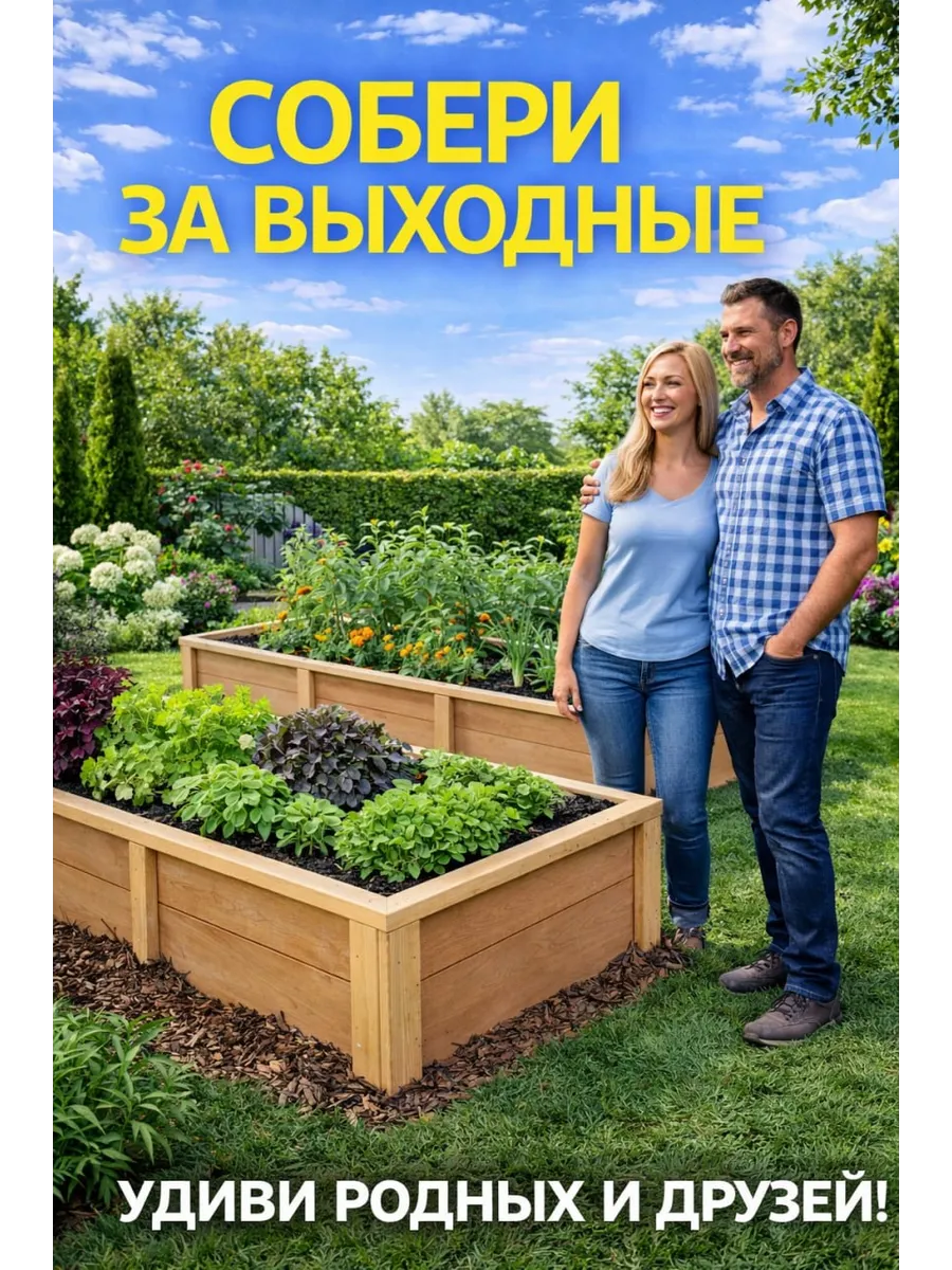 Чертежи грядок и кашпо / набор для дачи 4 проекта